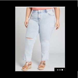 High-Rise Straight Crop Jean - Light Wash NWT